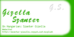 gizella szanter business card